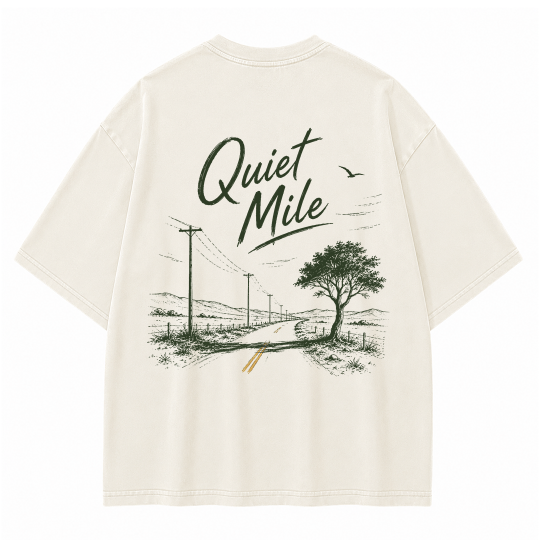 Quiet Mile Country Road Vintage Washed T-Shirt