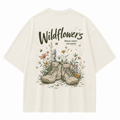 Blooming Trails Vintage Washed T-Shirt