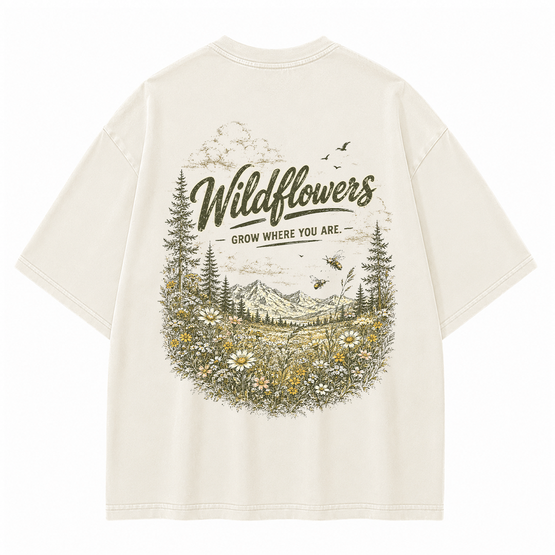 Wildflowers Beyond the Pines Vintage Washed T-Shirt