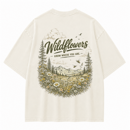 Wildflowers Beyond the Pines Vintage Washed T-Shirt