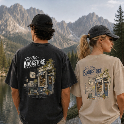 Books & Memories Graphic Vintage Washed T-Shirt