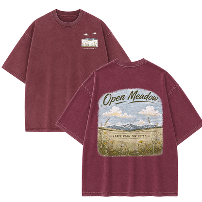 Open Meadow at Daybreak Vintage Washed T-Shirt