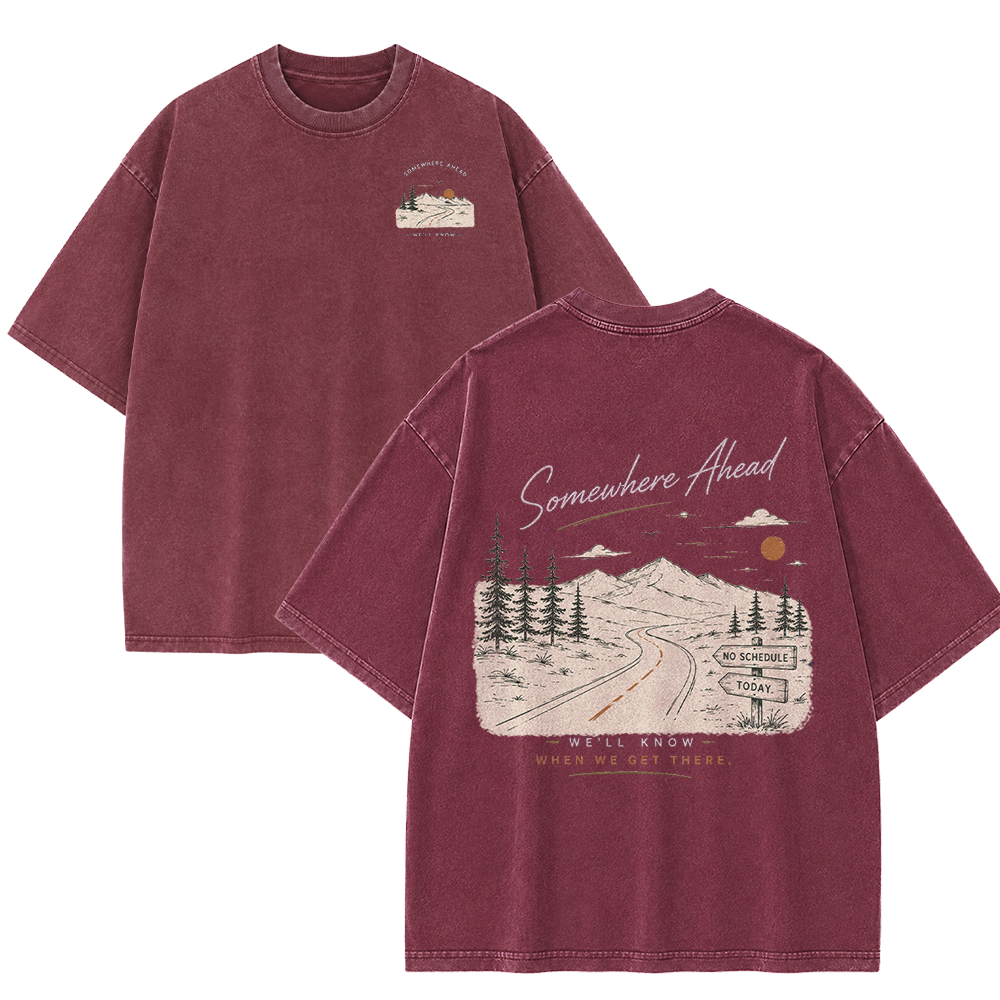 The Road to Somewhere Vintage Washed T-Shirt