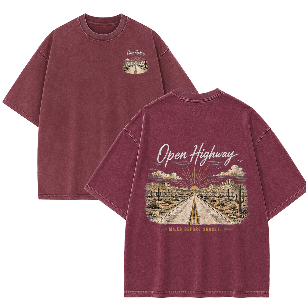 The Open Road Ahead Vintage Washed T-Shirt