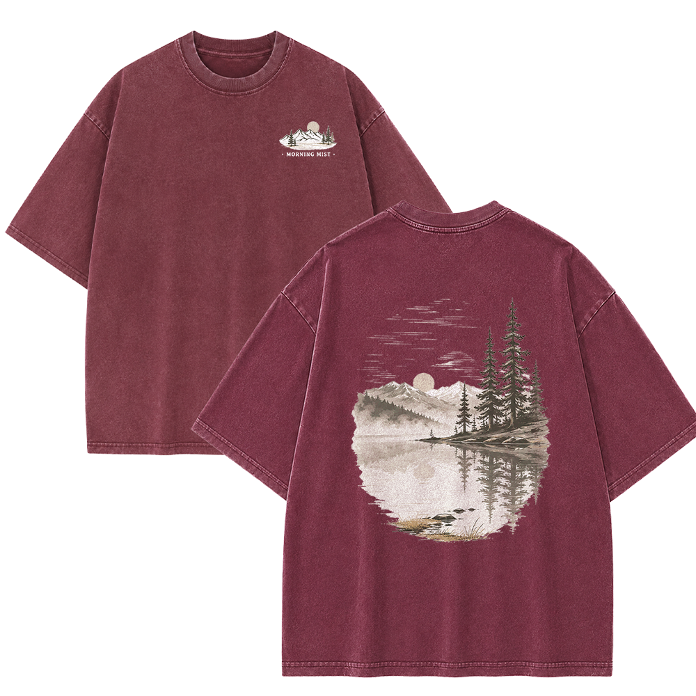 Morning Mist Lakeside Vintage Washed T-Shirt