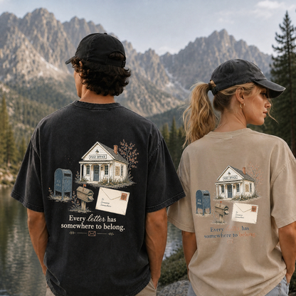 Vintage Post Office Graphic Vintage Washed T-Shirt