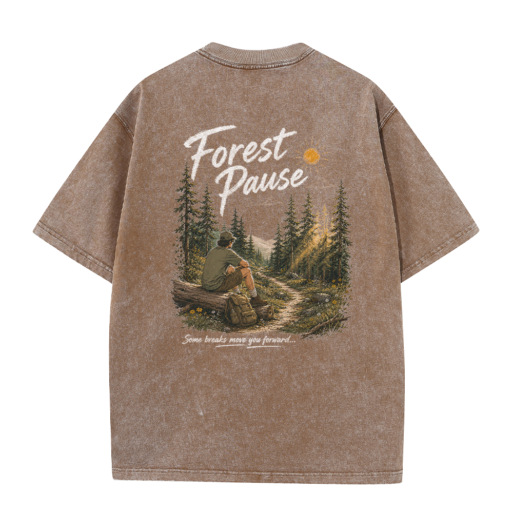 Forest Pause Vintage Washed T-Shirt