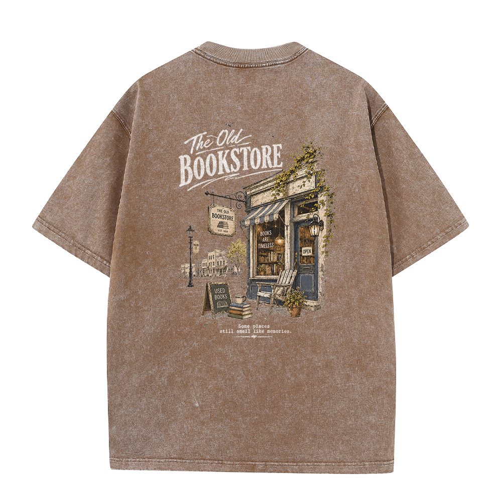 Books & Memories Graphic Vintage Washed T-Shirt