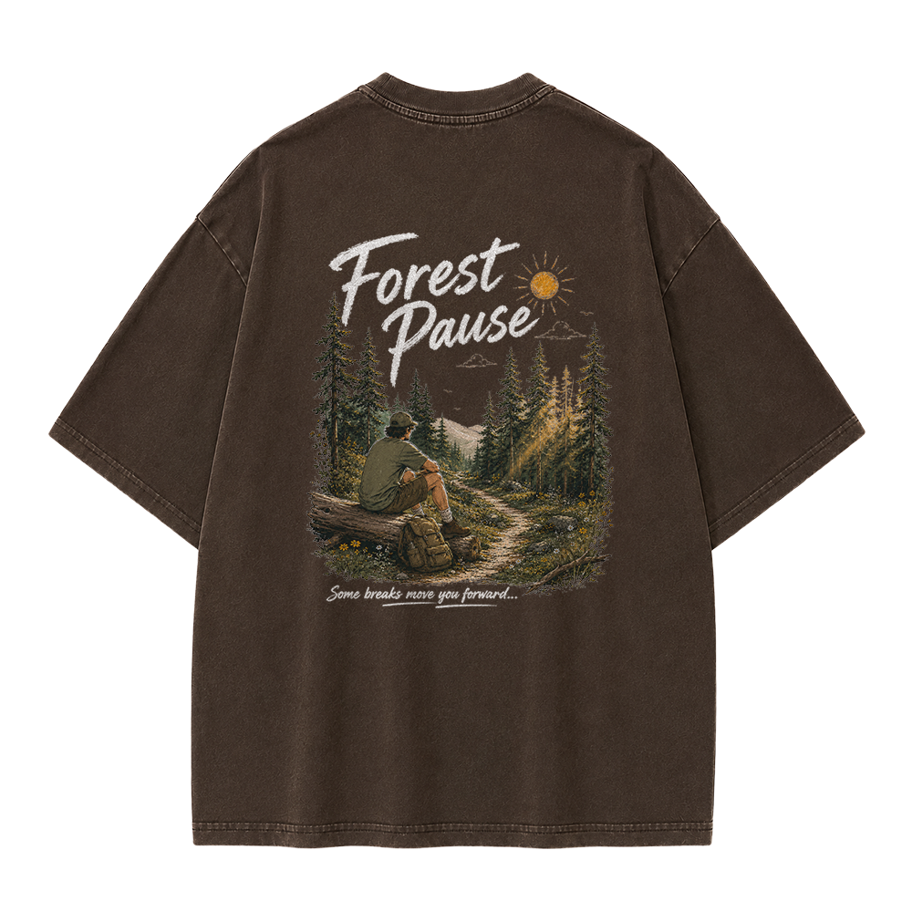 Forest Pause Vintage Washed T-Shirt
