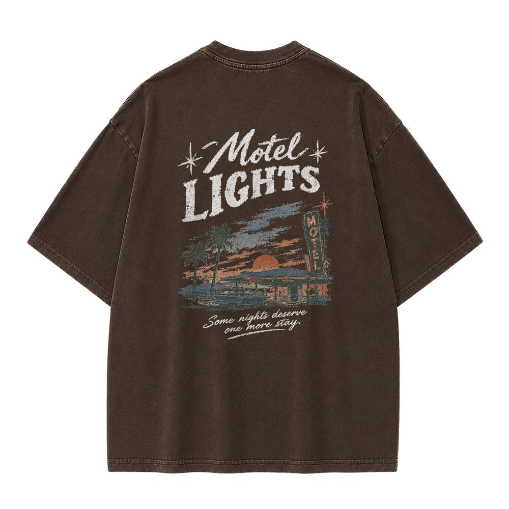 Sunset Motel Graphic Vintage Washed T-Shirt