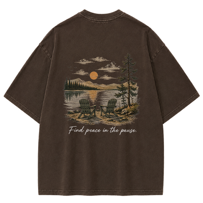 Peace in the Pause Vintage Washed T-Shirt