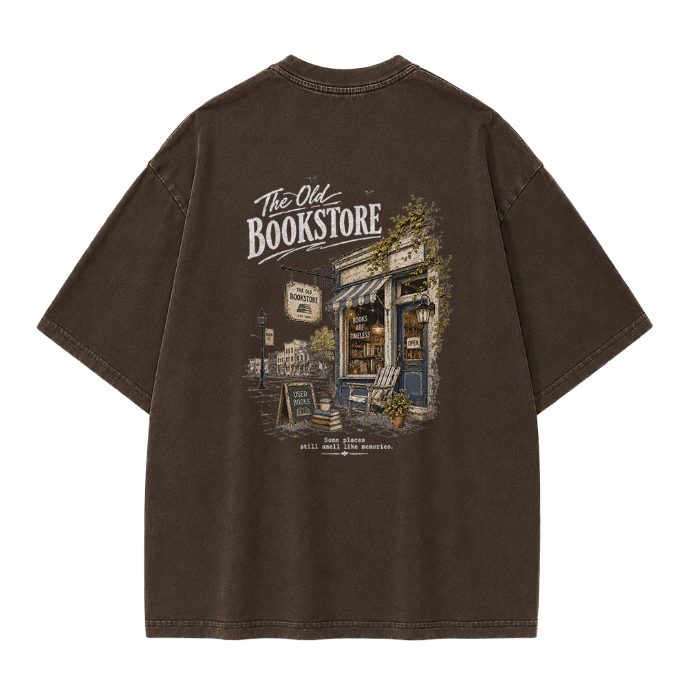 Books & Memories Graphic Vintage Washed T-Shirt
