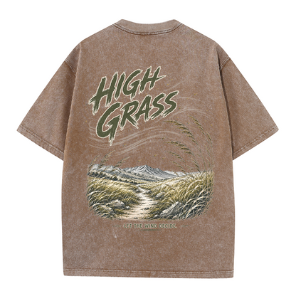 High Grass Across Quiet Fields Vintage Washed T-Shirt