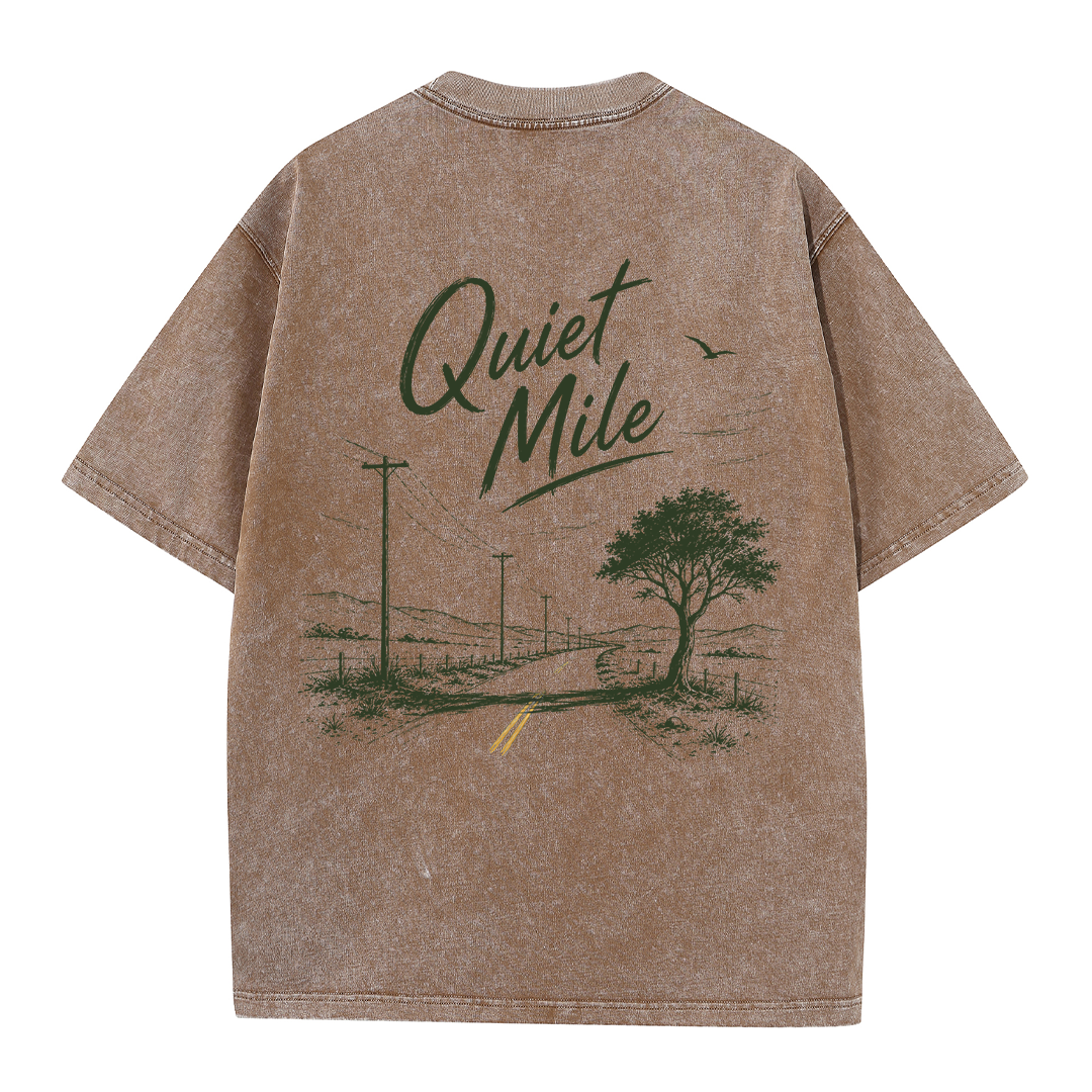 Quiet Mile Country Road Vintage Washed T-Shirt