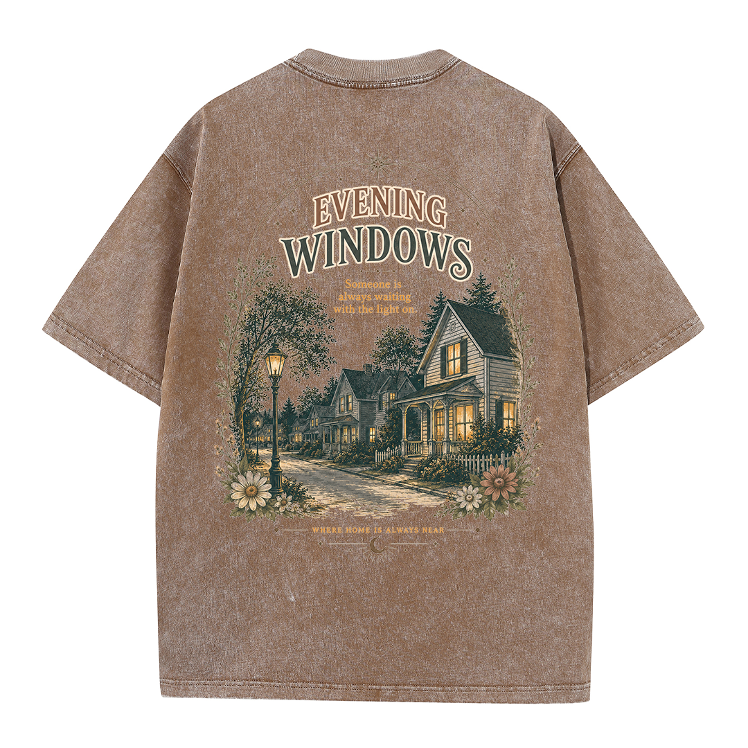 Warm Windows Graphic Vintage Washed T-Shirt