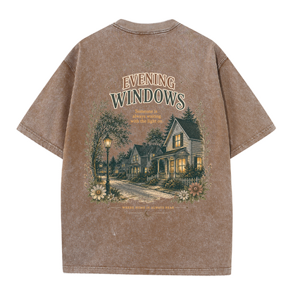Warm Windows Graphic Vintage Washed T-Shirt
