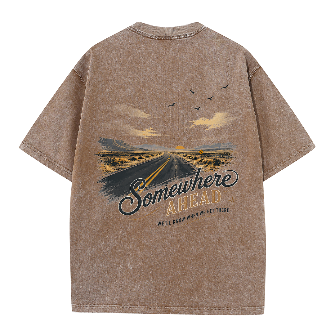 Somewhere Ahead Open Road Vintage Washed T-Shirt