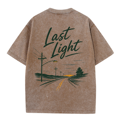 Last Light Country Road Vintage Washed T-Shirt