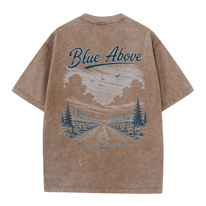 Blue Above Beyond the Horizon Vintage Washed T-Shirt