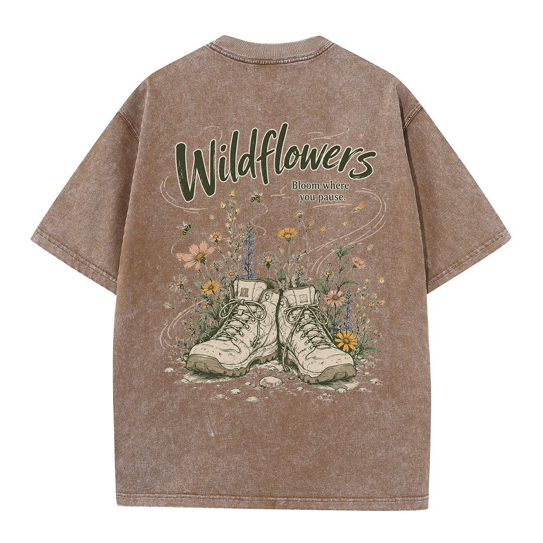 Blooming Trails Vintage Washed T-Shirt