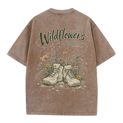 Blooming Trails Vintage Washed T-Shirt