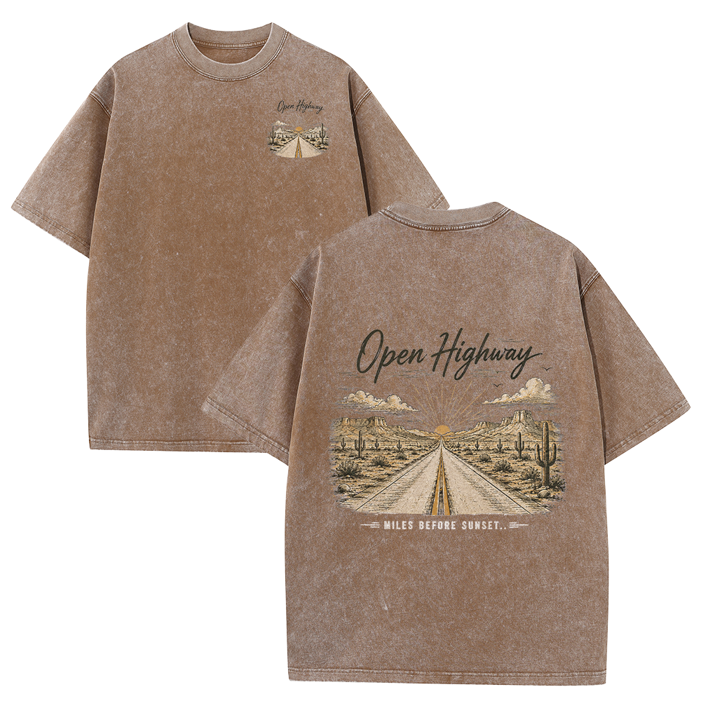 The Open Road Ahead Vintage Washed T-Shirt