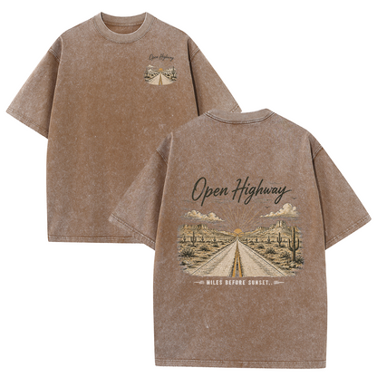 The Open Road Ahead Vintage Washed T-Shirt