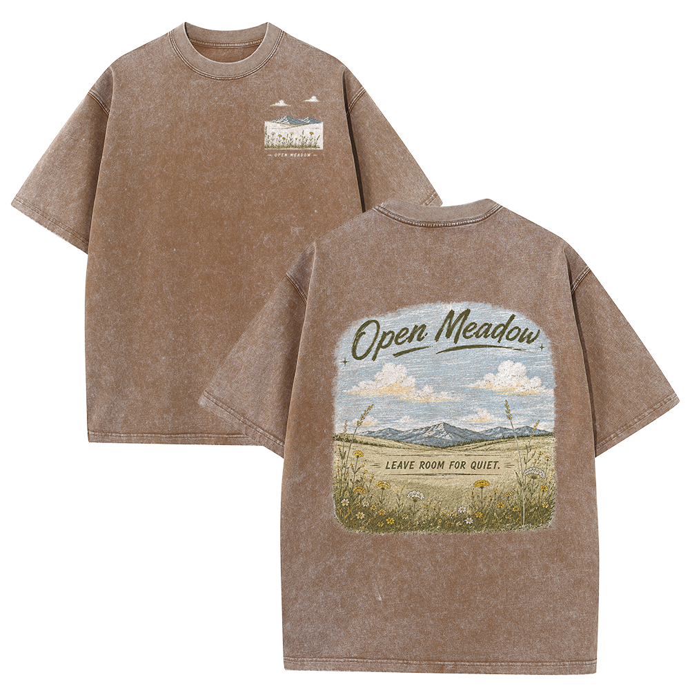 Open Meadow at Daybreak Vintage Washed T-Shirt