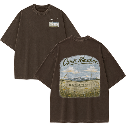 Open Meadow at Daybreak Vintage Washed T-Shirt