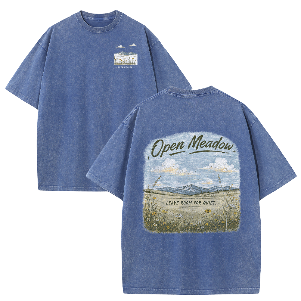 Open Meadow at Daybreak Vintage Washed T-Shirt