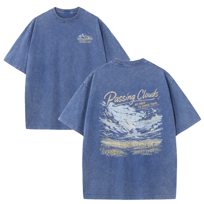 Passing Clouds Across Open Fields Vintage Washed T-Shirt