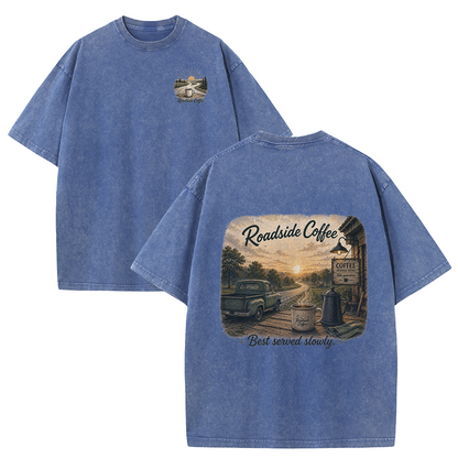 Roadside Coffee Stop Vintage Washed T-Shirt