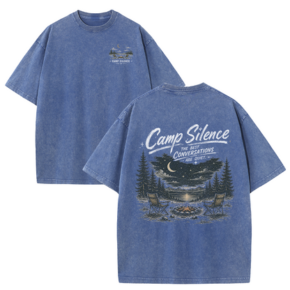 Camp Silence Under the Night Sky Vintage Washed T-Shirt