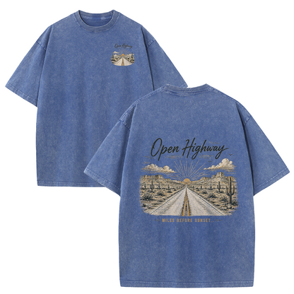 The Open Road Ahead Vintage Washed T-Shirt