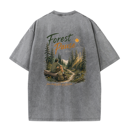 Forest Pause Vintage Washed T-Shirt