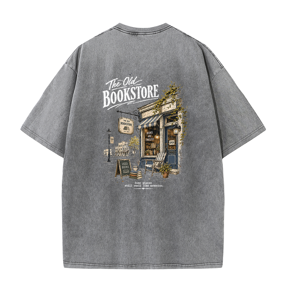 Books & Memories Graphic Vintage Washed T-Shirt