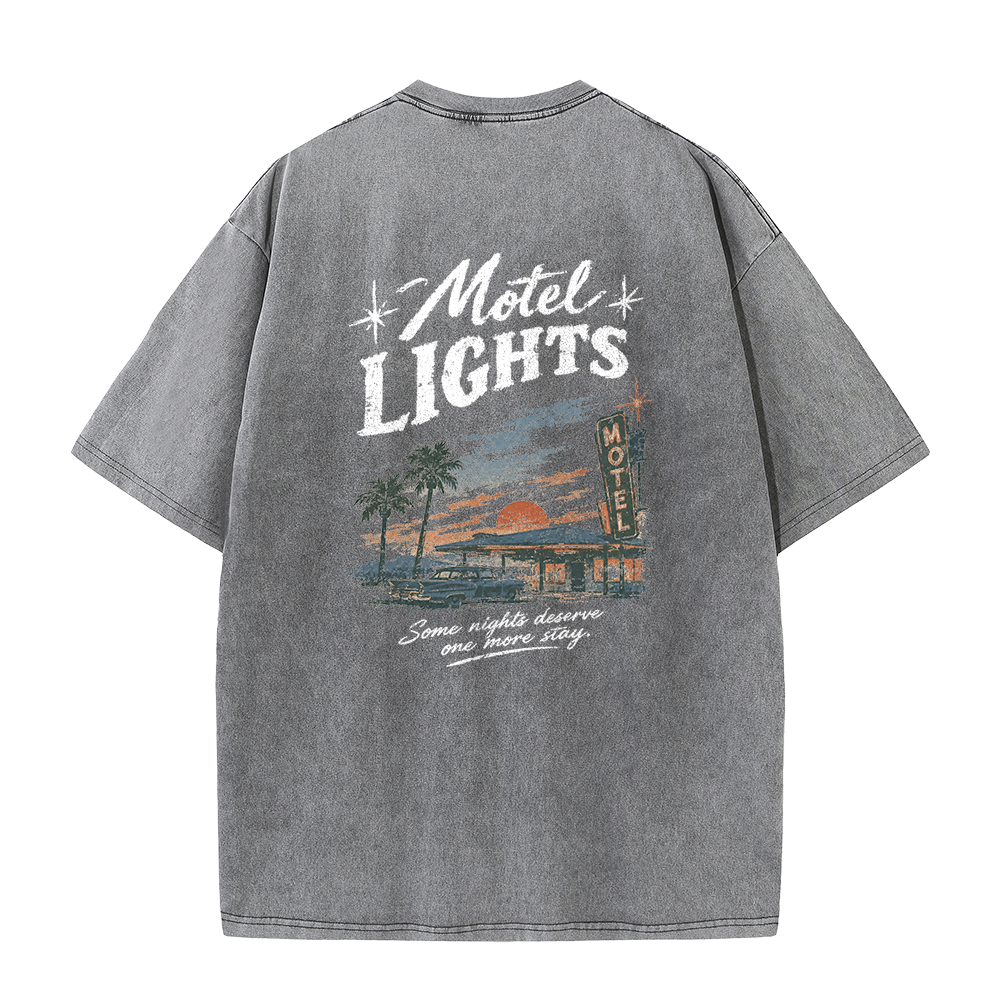 Sunset Motel Graphic Vintage Washed T-Shirt