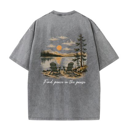 Peace in the Pause Vintage Washed T-Shirt