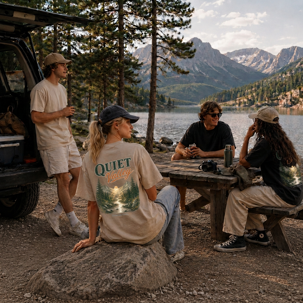 Quiet Valley Between the Peaks Vintage Washed T-Shirt