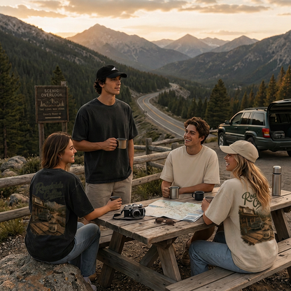 Roadside Coffee Mountain Stop Vintage Washed T-Shirt