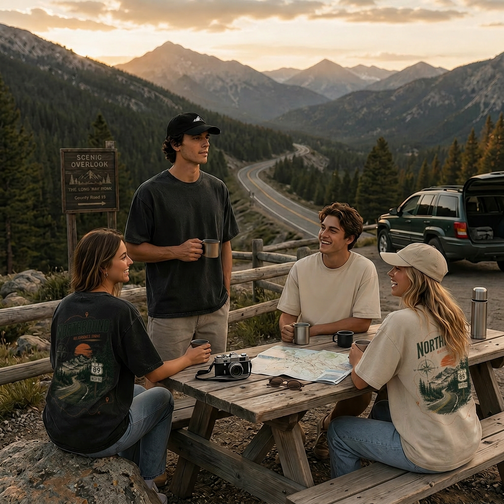 Northbound Mountain Route Vintage Washed T-Shirt