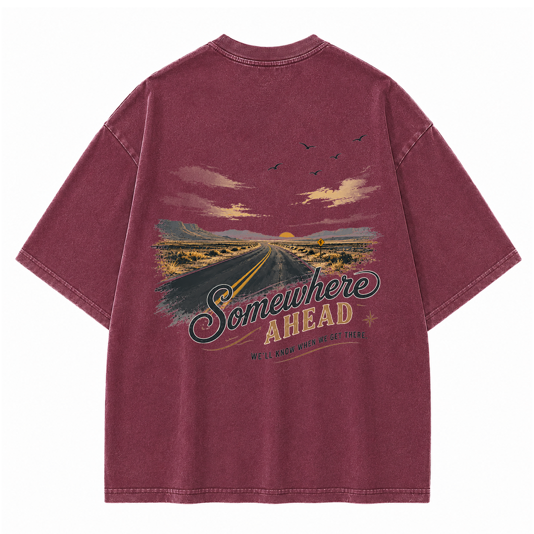Somewhere Ahead Open Road Vintage Washed T-Shirt
