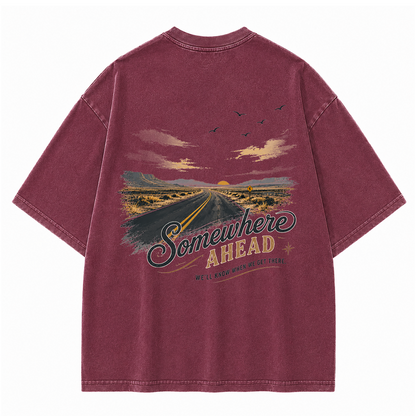 Somewhere Ahead Open Road Vintage Washed T-Shirt