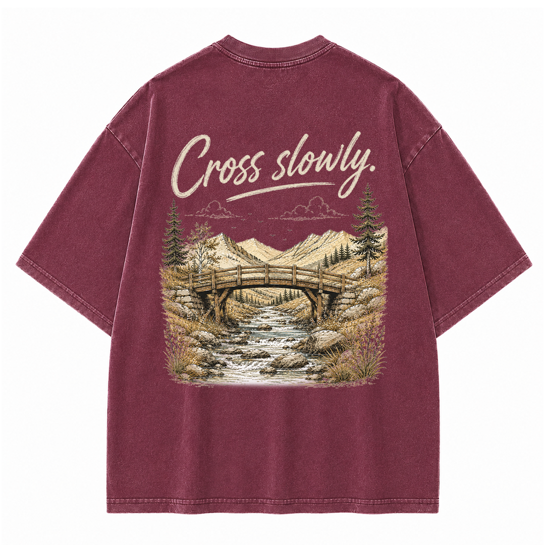 Cross Slowly Vintage Washed T-Shirt