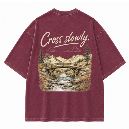 Cross Slowly Vintage Washed T-Shirt