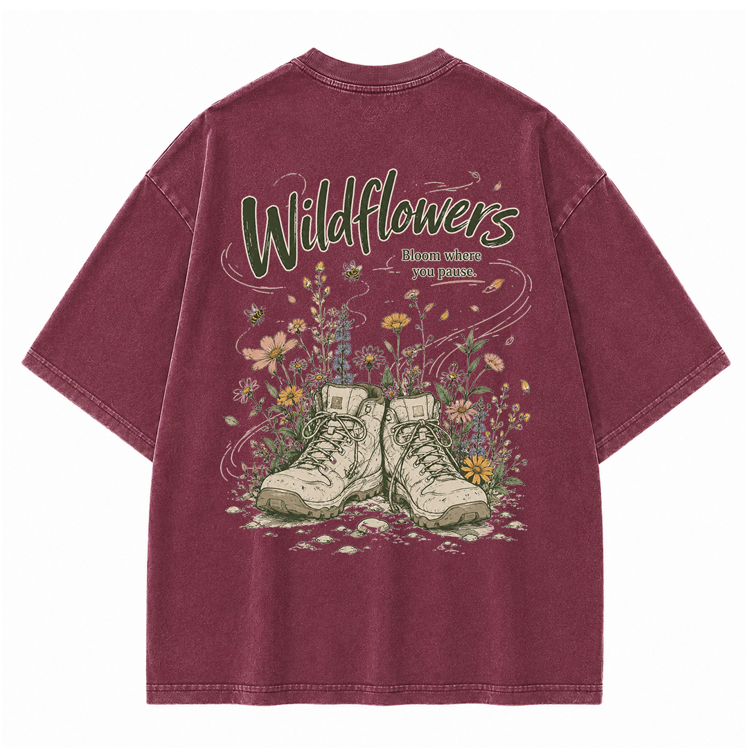 Blooming Trails Vintage Washed T-Shirt