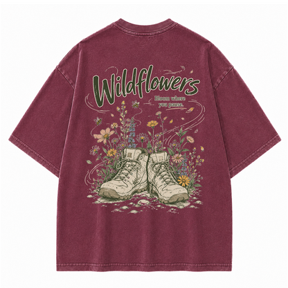 Blooming Trails Vintage Washed T-Shirt