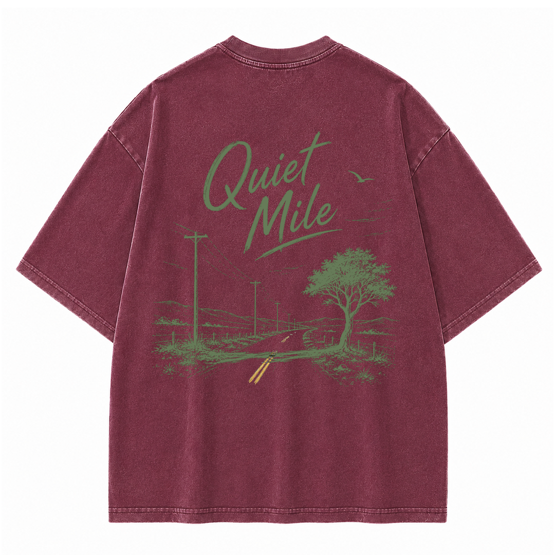 Quiet Mile Country Road Vintage Washed T-Shirt