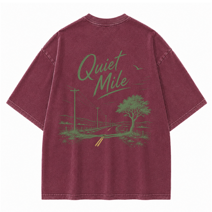 Quiet Mile Country Road Vintage Washed T-Shirt