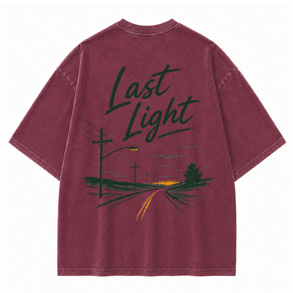 Last Light Country Road Vintage Washed T-Shirt